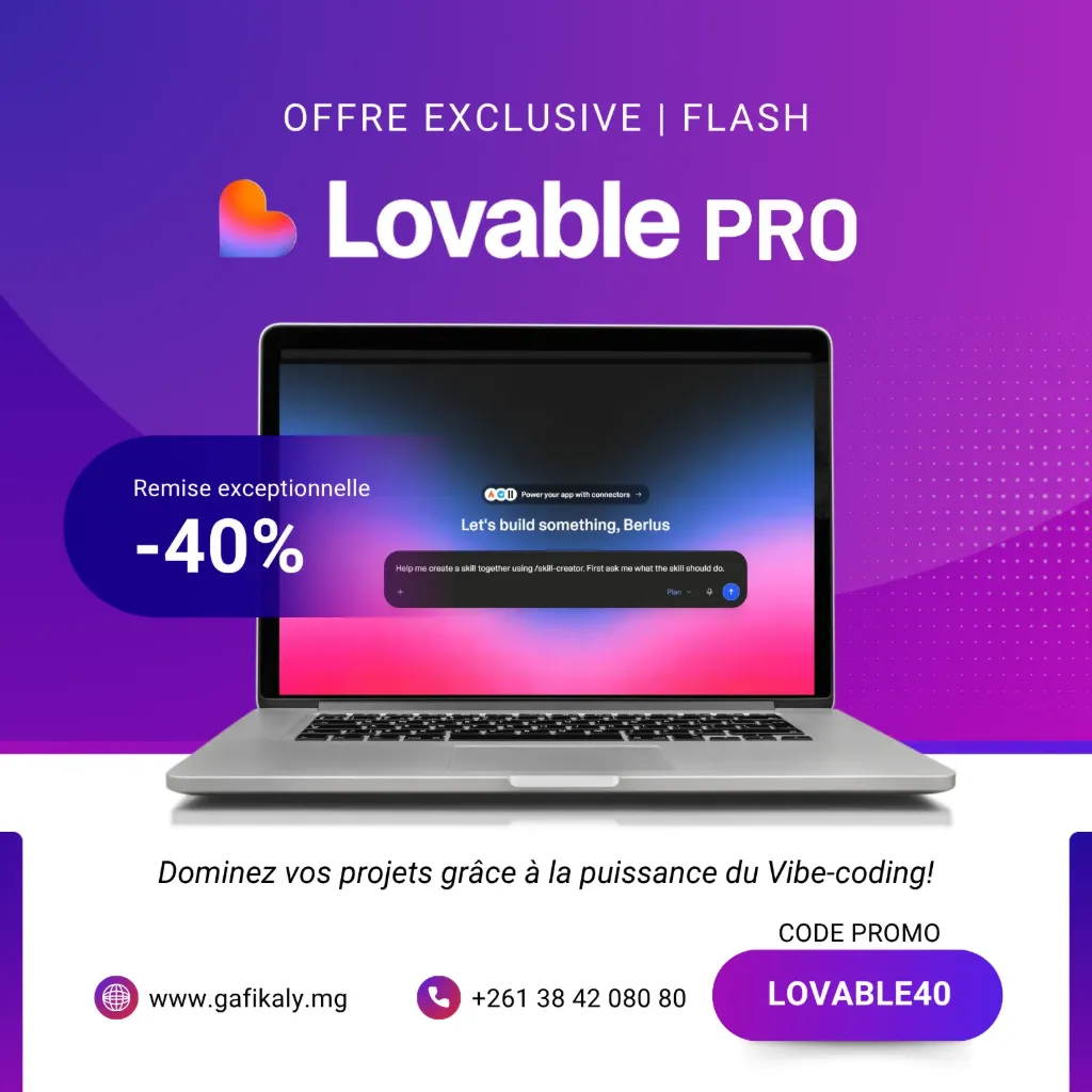 Lovable PRO | 12 MOIS Compte perso