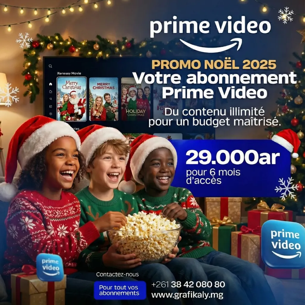 PRIME VIDEO | PROMO NOËL 2025 (06 mois d'accès)