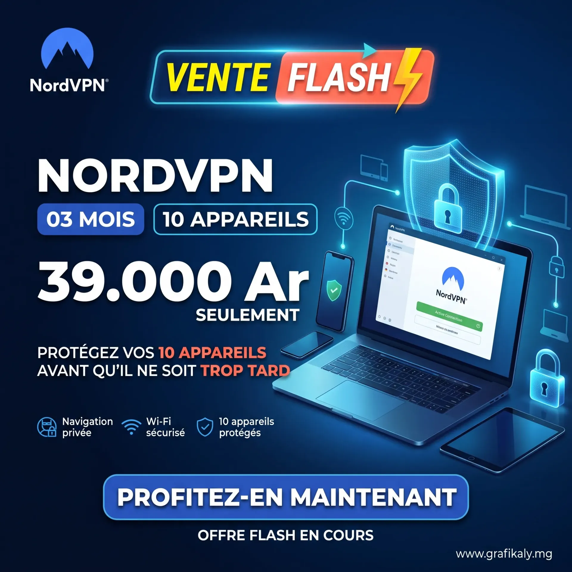 NordVPN 03 Mois - 10 Appareils